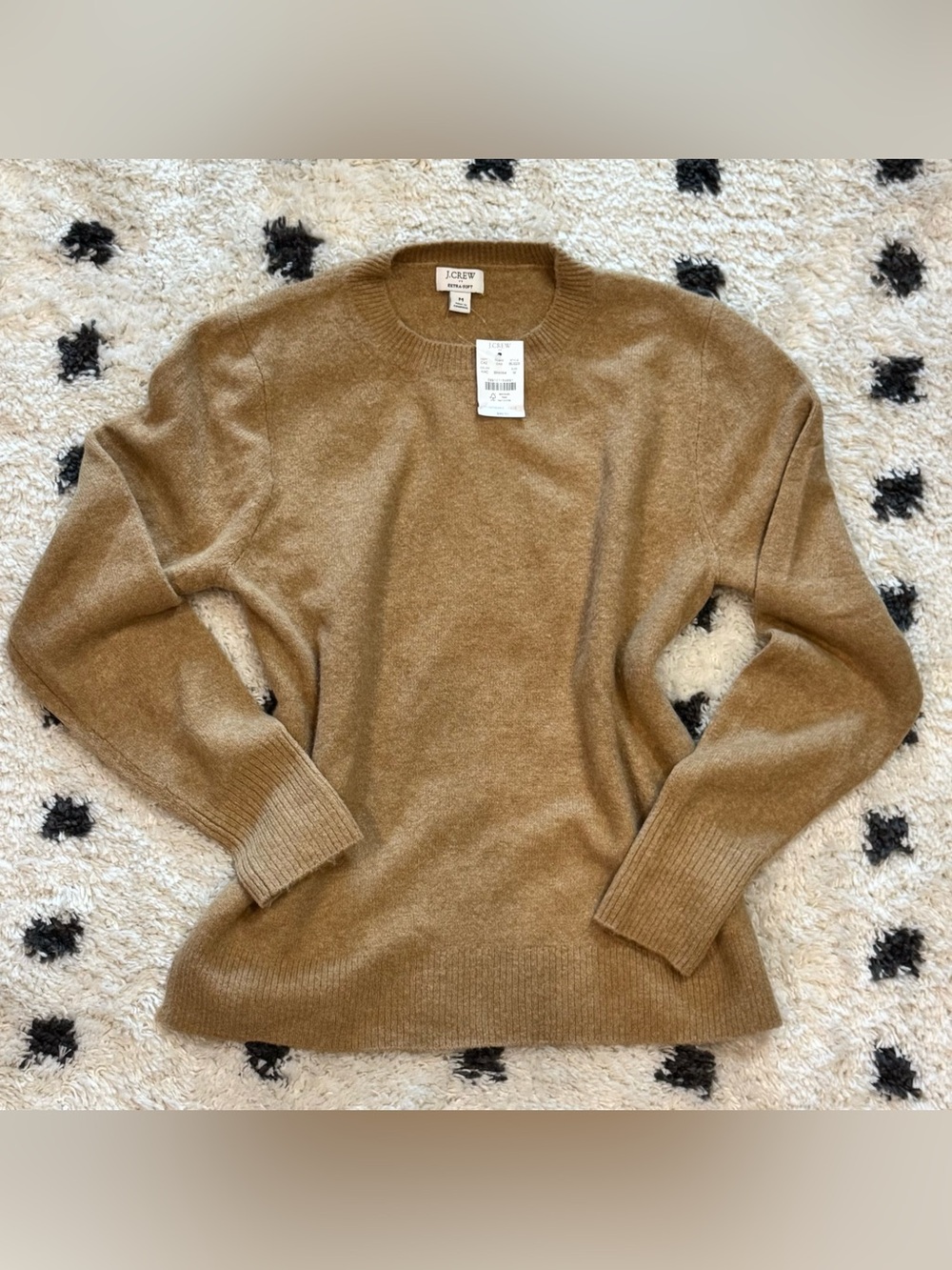 J.Crew NWT Extra Soft Crewneck Sweater Heather Acorn Size M